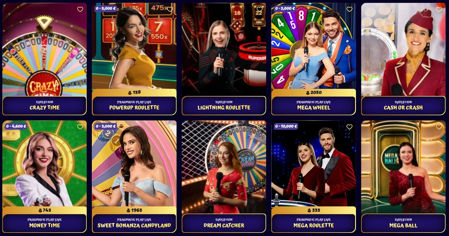 najbolj&scaron;i online casino Igre v živo